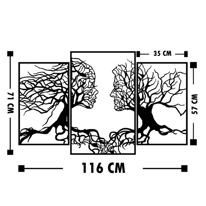Wallity Love Tree Escultura de pared Negra Wallity Love Tree Escultura de pared Negra
